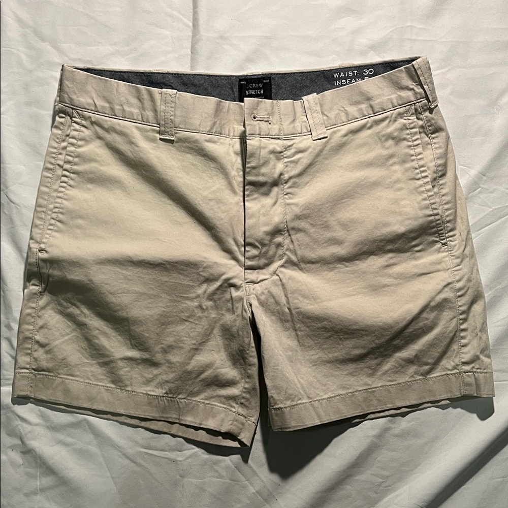 J.Crew 5in Cream Chino Shorts Men’s Sz 30